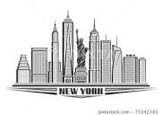 Vector illustration of New York City - Stock Illustration ...
