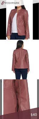 Studio By Denim Co Faux Leather Zip Front Fake Leather Jacket Denim Co Clothes Design