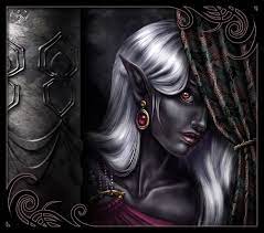 Drow Female Dark Elf Female Elf Fantasy Illustration