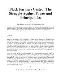 Pdf Black Farmers United The Struggle Against Power And Principalities