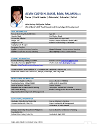 General format for curriculum vitae (cv). Sample Resume Nursing Philippines