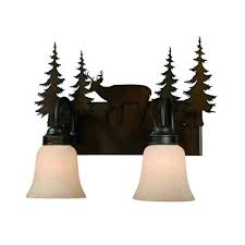 Bathroom vanity light fixtures menards Patriot Lighting Deer Burnished Bronze 2 Light Vanity Light At Menards
