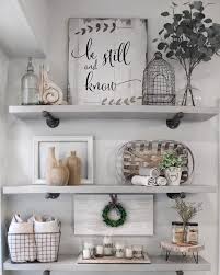 How To Style Bathroom Shelves Farmhouse Shelf Decor Diy Bathroom Shelves A Co Aco B Farmhouse Shelves Decor Shelf Decor Bedroom Farmhouse Shelves