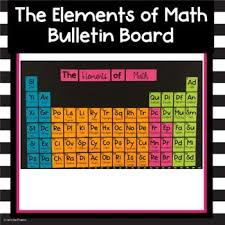 The Elements Of Math Periodic Table Bulletin Board Math Math Bulletin Boards Periodic Table