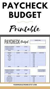 Paycheck To Paycheck Budget Template Zero Based Budget Etsy Budgeting Paycheck Budget Money Saving Strategies