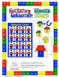 a classroom behavior chart lego building brick theme