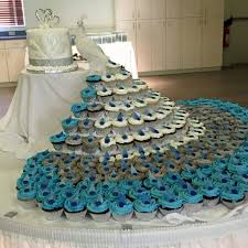 Indian Weddings Inspirations Peacock Wedding Cake Repinned By Indianweddingsmag Http Indianw Peacock Cupcakes Peacock Wedding Cake Pull Apart Cupcake Cake