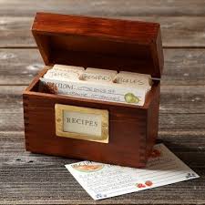 Wood Recipe Box Williamssonoma Check Out My Recipe Cards In This Cute Lil Box Recipe Box Recipe Box Labels Recipe Cards