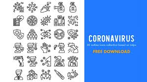 Symbol art design elements stock vector illustration. Free Coronavirus Icon Set Pinspiry