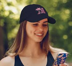 NO BAD DAYS® Bubble Gum Pink Palms Black Cap Dad Hat