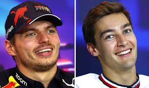 Max Verstappen laughs at George Russell after Mercedes star reveals  celebrations after win