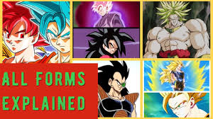 All Forms Of Super Saiyan Explained With Multipliers Db Dbz Dbs Dbgt