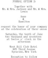 Formal wedding invitation wording examples knowing how the structure of a formal wedding invitation works helps, but sometimes a visual guide is all you need to help pull the pieces together. Wedding Invitations Wording Samples For Different Hosting Situations Weddinginclude Invitation Wording Wedding Invitation Wording Examples Wedding Invitation Wording Formal