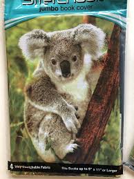 4 Koala Fabric Book Covers School Supply Washable Reusable Stretches New Green Ebay Fabric Book Covers Koala Fabric Book