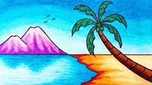 Untuk kalian yang sedang latiahan menggambar anda bisa membuat laut dengan cara yang mudah namun tidak meninggalakan kesan cantik dan nyata. Cara Menggambar Pemandangan Alam Yang Mudah Gambar Pemandangan Pantai Gunung Dan Laut Youtube