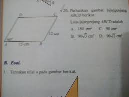 Gambar (i) adalah jajargenjang dengan alas a dan tinggi t, kemudian dipotong seperti ditunjukkan pada gambar (ii) dan selanjutnya dirangkai seperti gambar (iii). Luas Jajar Genjang Abcd Adalah Brainly Co Id