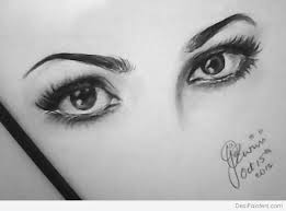 When you're happy with that, make a start of drawing the pupil. Eyes Pencil Drawing