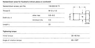 Flywheel Bolts Torque Question From W126 Group