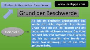 An extra tip is to use the redemittel (given in the telc c1 hochschule books) and not use big words. Beschwerdebrief B2 Redemittel Lerntipp2