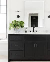 Black Bathroom Vanity With Marble Top Tutorial A Colorful Vase With Marbled Effect Black Vanity Bathroom Black Bathroom Black Cabinets Bathroom