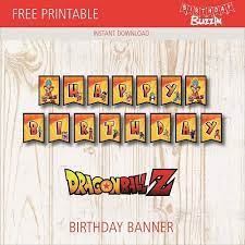 Candies packaged & embellished with stars in orange and blue; Free Printable Dragon Ball Z Birthday Banner Birthday Buzzin Happy Birthday Dragon Birthday Banner Free Printable Birthday Banner