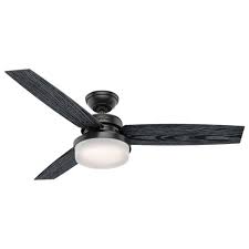 52 Sentinel Ceiling Fan With Remote Black Includes Led Light Bulb Hunter Fan Target