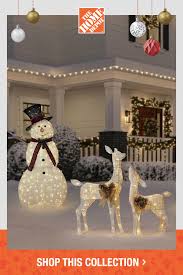 We have dozens of ideas for outdoor lighting, including large displays, garlands, and led lights of all colors. Complete Your Holiday Look With Decor From The Home Depot Home Depot Christmas Decorations Outside Christmas Decorations Christmas Decorations Diy Outdoor