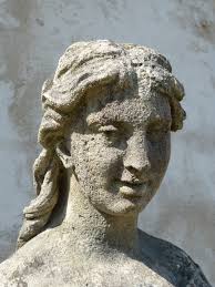 Proantic: Important Park Statue 203 Cm In Limestone Woman Draped In Th