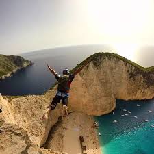 Gustavo areias / amy shaw / joe nesbitt / stratos giamoukoglouedit : Zakynthos Exit Professional Base Jumper And Stuntman