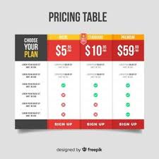 Flat Price List Collection Best Resume Template Pricing Table Infographic Templates