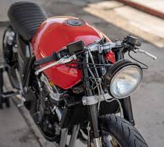 Apart from a few machined aluminium details, everything on show is black: 1994 Honda Cb 1000 Cafe Racer Big One Cbr1000rr Custom Cafe Racer Motorcycles For Sale