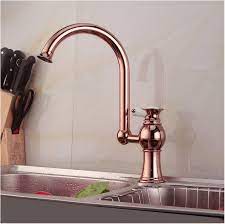 In stock & ready to ship. Vintage Antique Rose Gold Kitchen Faucet Copper Rose Gold Kitchen Sink Mixer Tap Rotation Single Handle T Gold Kitchen Faucet Rose Gold Kitchen Sink Mixer Taps