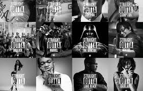 The original straight outta logo was seen in the poster of 2015 film straight outta compton depicting the career of gangsta rap group n.w.a. Straight Outta Somewhere Our Work Pmg Digital Agency
