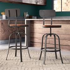 Garon Swivel Adjustable Height Bar Stool Bar Stools Swivel Bar Stools Bar Furniture