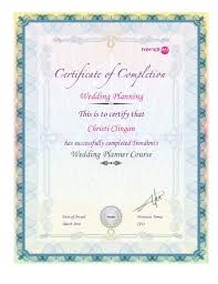 Wedding Planning This Is To Certify That Christi Clingan Has Successfully Completed Trend Interior Design Certification Wedding Planner Course Wedding Planning