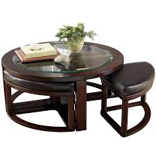 Find coffee table with ottomans underneath. D M I G Catalogue 35 Round Coffee Table With Storage Underneath