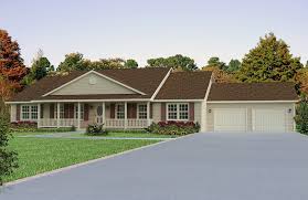 A Covered Front Porch With Double Gable Gives You Extra Outside Living Space Description From Ranch House Exterior Ranch Style House Plans Ranch House Designs