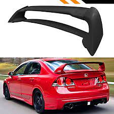 Amazon Com Cuztom Tuning Painted Black Mug Rr Style Trunk Spoiler Wing Compatible With 2006 2011 8th Gen Honda Civic 2 Door Coupe Automotive
