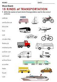 esl transportation all things topics transportation worksheet transportation preschool learning activities