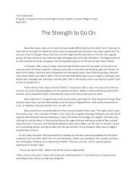 The Strength to Go On