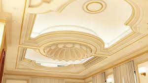A fireplace and an unqiue wooden bed make this bedroom quite amazing. Guest Room Men Majlis False Ceiling Interior Design False Ceiling False Ceiling Design False Ceiling False Ceiling Living Room
