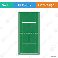 Es richtet sich an erwachsene einsteiger. Tennisfeld Symbol Stock Vektorgrafi Crushpixel