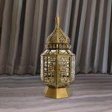12 5 14 Wide Arabian Lantern Nightstand Light 1 Bulb Metal Night Table Lighting In Brass For Bedroom Beautifulhalo Com