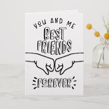 Birthday Cards For Your Best Friend You Me Best Friends Forever Birthday Thank You Card Zazzle Com Happy Birthday Drawings Best Friend Birthday Cards Birthday Cards For Friends