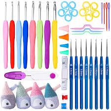 Wecrochet bright crochet hook set. Crochet Hook Set 57pcs Knitting Tool Accessories With Case Yarn Knitting Needles Sewing Tools Full Set Diy Handcraft Household Tool Kit Buy Online In Mongolia At Mongolia Desertcart Com Productid 160477010