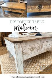 Diy Coffee Table Makeover Christina Faye Repurposed Coffee Table Makeover Diy Coffee Table Refurbished Coffee Tables
