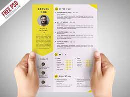 Clean Resume Cv Template Free Psd Psdfreebies Com Desain Cv Cv Kreatif Buku