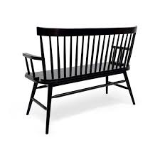 Make your outdoor patio your perfect getaway with this compact friendly table. Noble House Maharis Farmhouse Bench In Black 311328