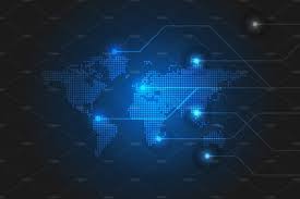 Technology Background With World Map Technology Background World Map Technology