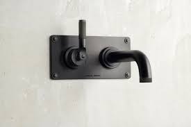 Amazing gallery of interior design and decorating ideas of wall mount faucet in bathrooms, laundry/mudrooms, kitchens by elite interior designers. Lmk Industrial Wall Mounted Lavatory Mixer Matte Black Chrome Architonic